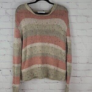 John + Jenn Striped Speckle Sweater Size XS